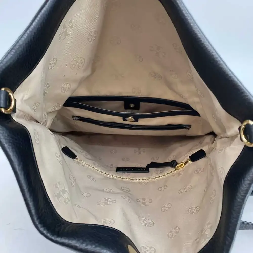 Tory Burch Black Leather Crossbody Bag | Magnetic Closure